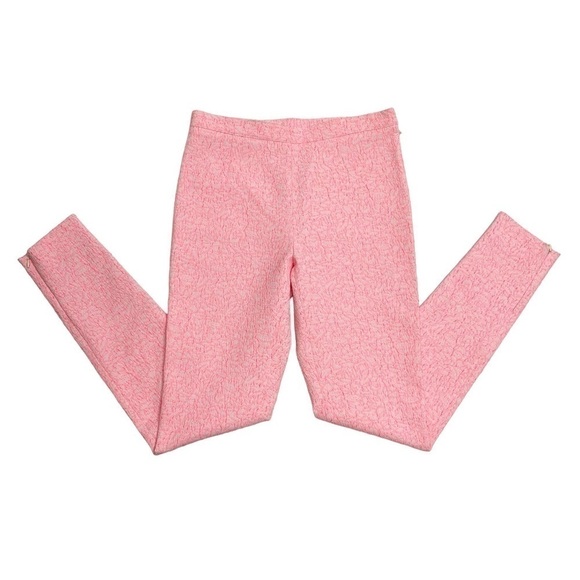 MAISON Kitsune high waisted pants pink textured trousers W28 L30 - Picture 6 of 13